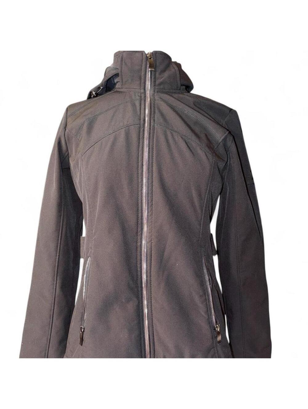 ZeroXposur Women's Rebecca Black Hooded Softshell Jacket Plush Fleece Lined